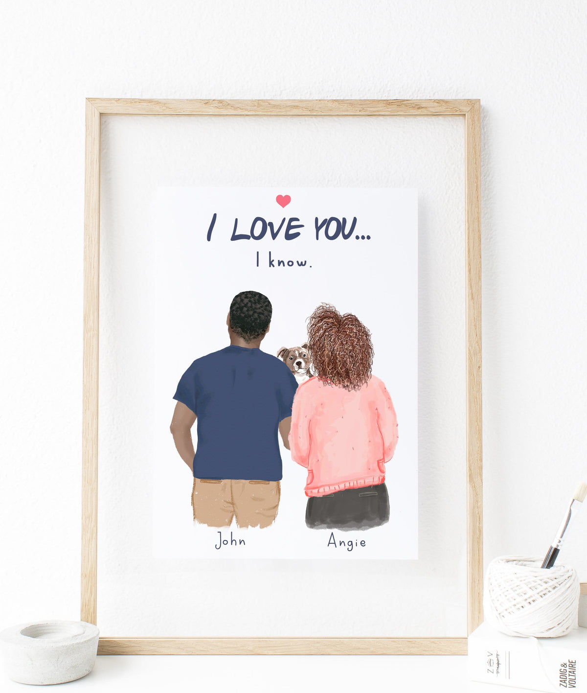 Personalized Mother daughter and son wall art / Mother's day gift 2021 —  Glacelis