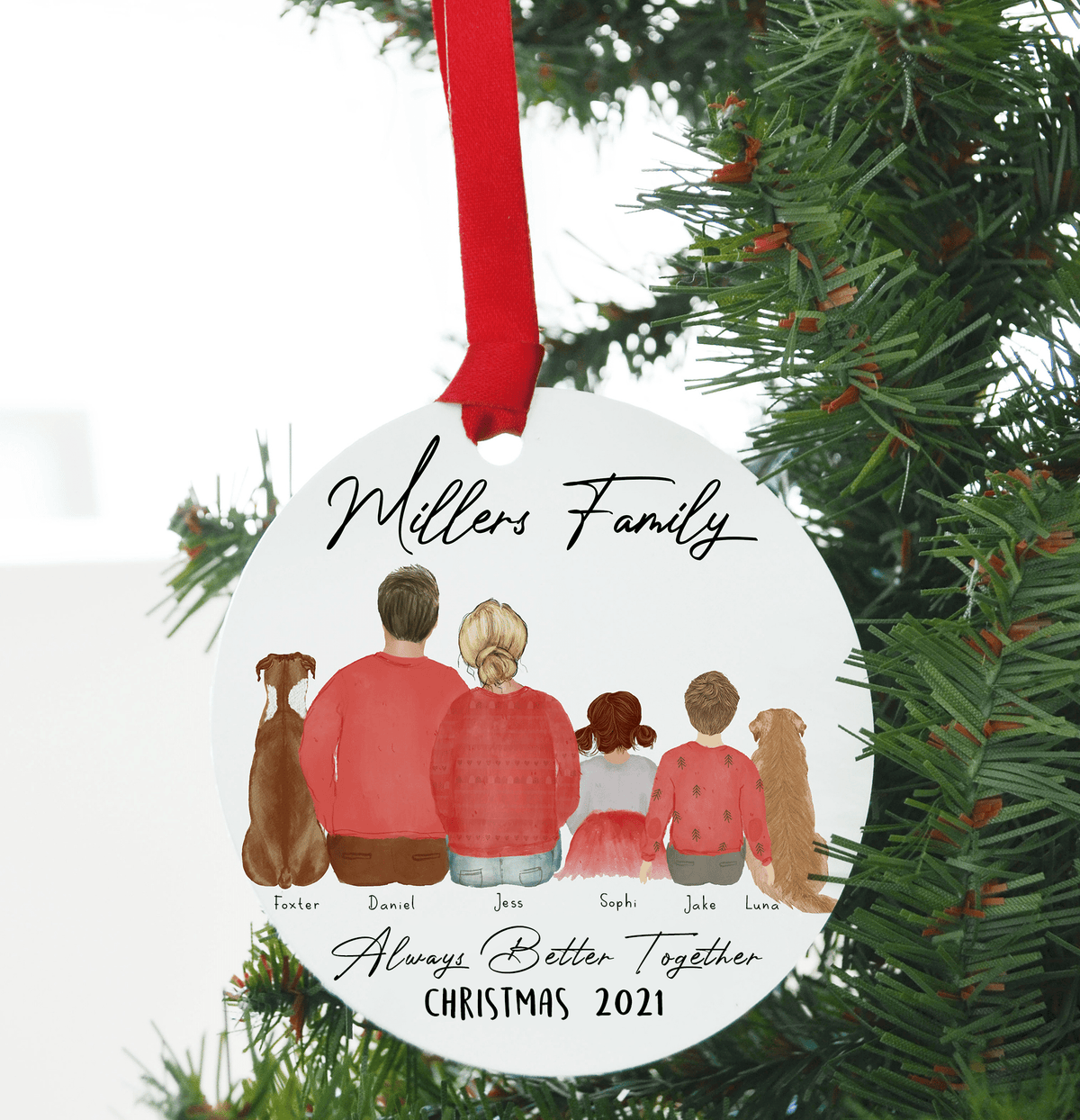 Personalized Family Ornament Christmas — Glacelis