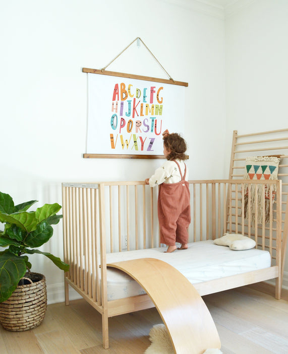 ABC alphabet Wood Tapestry Nursery Wall Decor