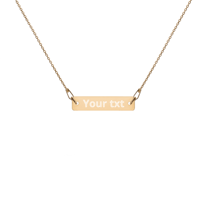 Personalized Engraved gold Bar Chain Necklace - Custom Personalized Gifts for friends, Family & special occasions!
