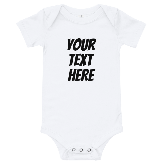 Personalized this cute Baby Short Sleeve One Piece - Custom Personalized Gifts for friends, Family & special occasions!