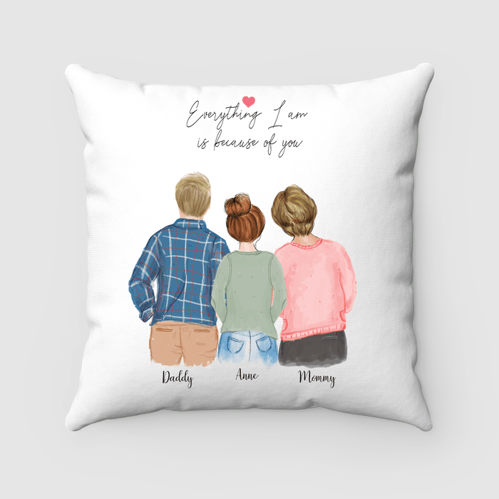 I Love You Dad Pillow Case, Father Day Pillowcase, Custom Father Day Pillow  Cover, Personalized Gift for Dad from son & daughter