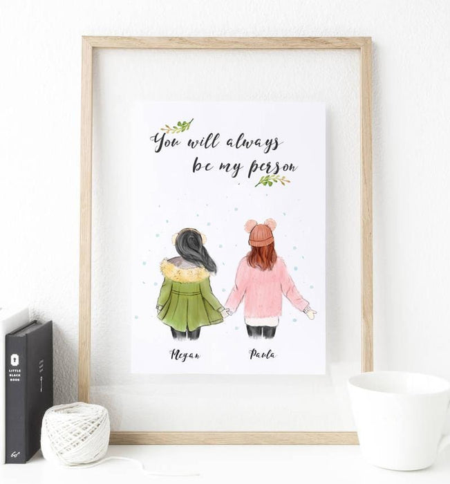Best Friend Print, Personalised Gift for Her, Bestie Gifts, Birthday Gift  for Friend, Christmas Gift, Friendship Gift, Acrylic Plaque - Etsy
